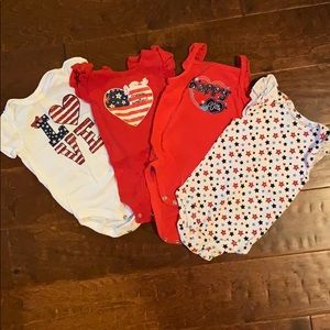 LOT - American/ Fourth of July onsies
